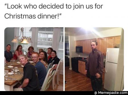 Look who decided to join us for dinner nat 