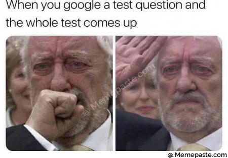 When you google test question and whole test comes up 
