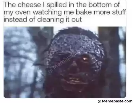 The cheese I spilled in the bottom of r oven watching me bake more stuff r of cleaning it out r n quot I L r o Karl r no j r n r n r n 