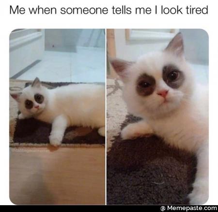 Me when someone tells me I look tired