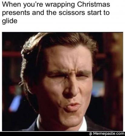 When you re wrapping and the scissors start to 