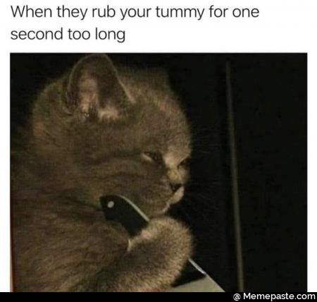 When they rub your tummy for one second too long  