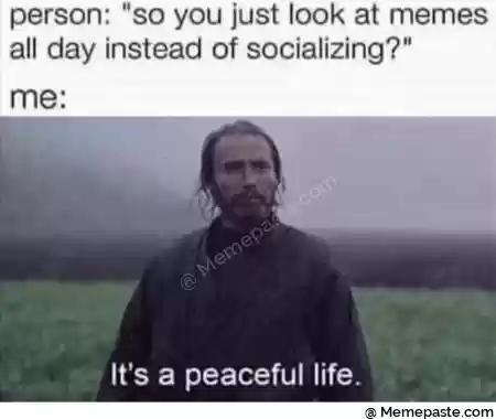 person quot so you just look at r day instead of socializing quot r r na r n a r nIt s a peaceful life r n r n 