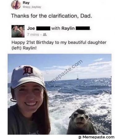 Ray for the Dad Joe with Birthday to my beautiful daughter left nE 