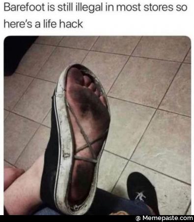 Barefoot is still illegal in most stores so life hack Trial til 